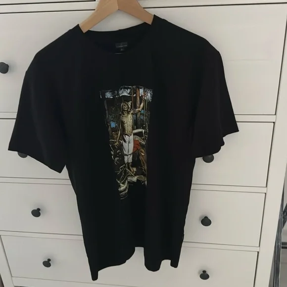 R Collection Black Graphic T-Shirt Vintage Finnish Design Size L - Picture 2 of 7